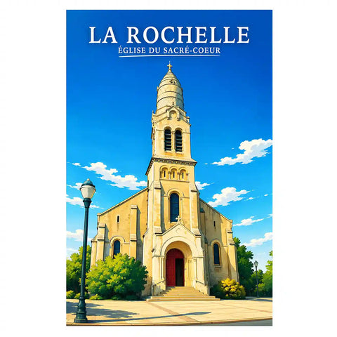 Affiche - La Rochelle - Église du Sacré-Coeur