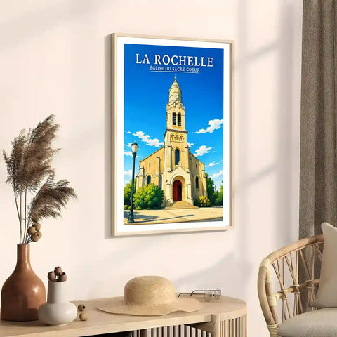 Affiche - La Rochelle - Église du Sacré-Coeur - affiche la rochelle