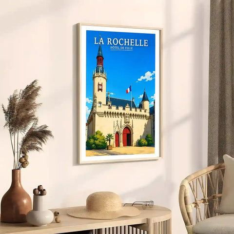 Affiche - La Rochelle - Hôtel de Ville - affiche la rochelle