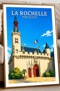 Affiche - La Rochelle - Hôtel de Ville - affiche la rochelle