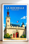 Affiche - La Rochelle - Hôtel de Ville - affiche la rochelle