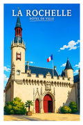 Affiche - La Rochelle - Hôtel de Ville - affiche la rochelle