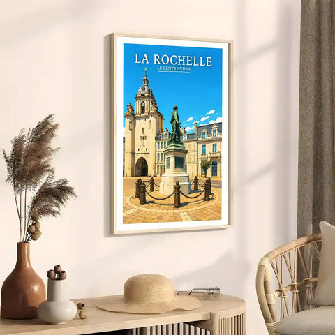 Affiche - La Rochelle - Le Centre-Ville - affiche la rochelle
