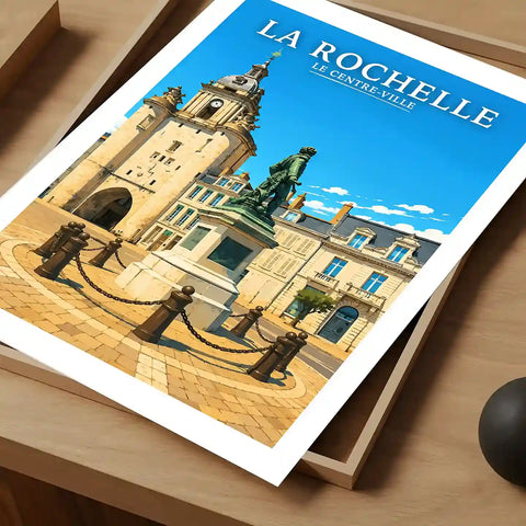 Affiche - La Rochelle - Le Centre-Ville - affiche la rochelle