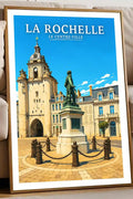 Affiche - La Rochelle - Le Centre-Ville - affiche la rochelle