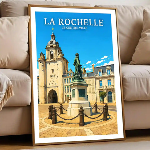 Affiche - La Rochelle - Le Centre-Ville - affiche la rochelle