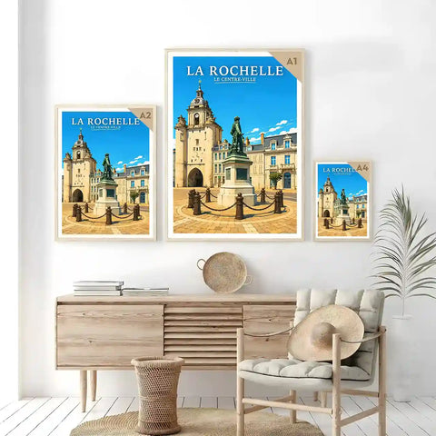 Affiche - La Rochelle - Le Centre-Ville - affiche la rochelle