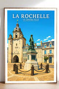 Affiche - La Rochelle - Le Centre-Ville - affiche la rochelle
