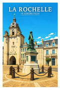 Affiche - La Rochelle - Le Centre-Ville - affiche la rochelle