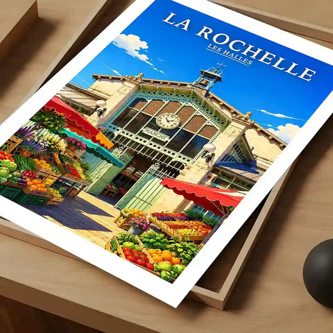 Affiche - La Rochelle - Les Halles - affiche la rochelle