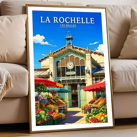 Affiche - La Rochelle - Les Halles - affiche la rochelle