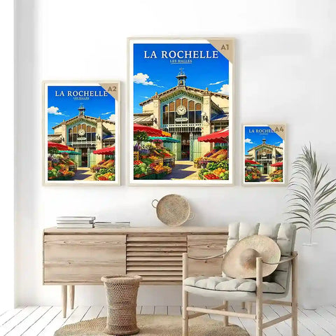 Affiche - La Rochelle - Les Halles - affiche la rochelle