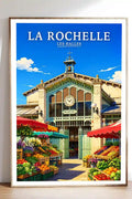 Affiche - La Rochelle - Les Halles - affiche la rochelle