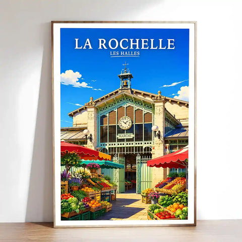 Affiche - La Rochelle - Les Halles - affiche la rochelle