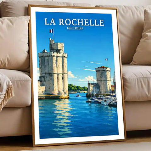 Affiche - La Rochelle - Les Tours - affiche la rochelle