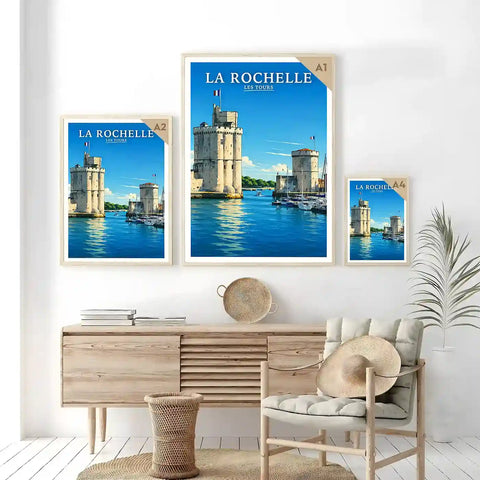 Affiche - La Rochelle - Les Tours - affiche la rochelle