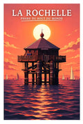 Affiche - La Rochelle - Phare du Bout du Monde - affiche la rochelle