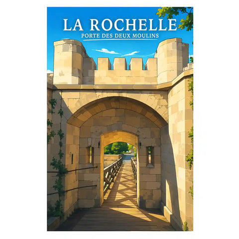 Affiche - La Rochelle - Porte des Deux Moulins