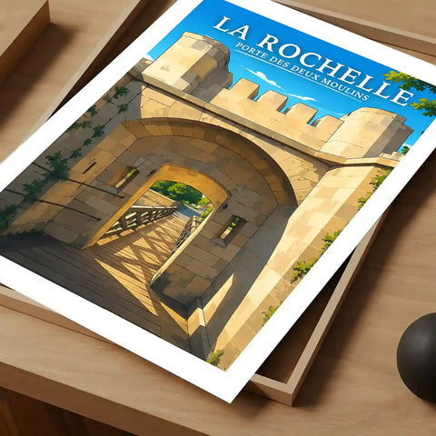 Affiche - La Rochelle - Porte des Deux Moulins