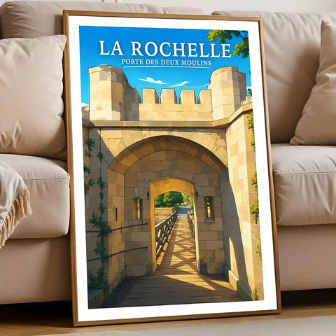 Affiche - La Rochelle - Porte des Deux Moulins