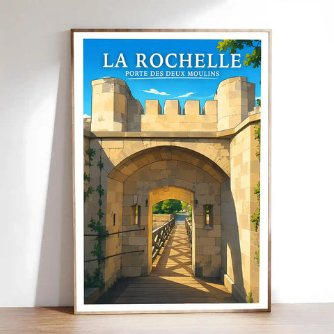 Affiche - La Rochelle - Porte des Deux Moulins