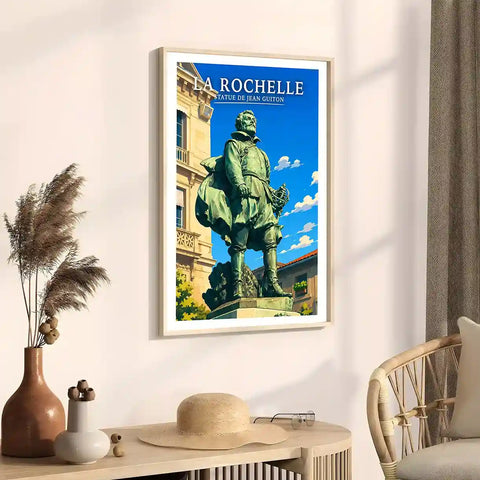 Affiche - La Rochelle - Statue de Jean Guiton