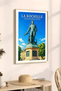 Affiche - La Rochelle - Statue de l'Amiral Duperré - affiche la rochelle