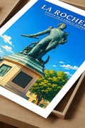 Affiche - La Rochelle - Statue de l'Amiral Duperré - affiche la rochelle