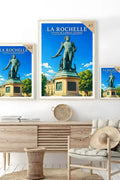 Affiche - La Rochelle - Statue de l'Amiral Duperré - affiche la rochelle