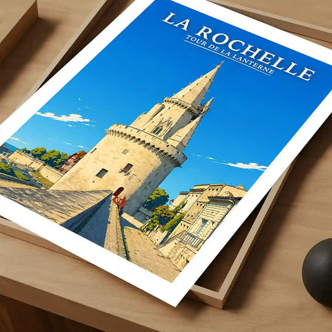 Affiche - La Rochelle - Tour de la Lanterne - affiche la rochelle