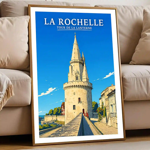 Affiche - La Rochelle - Tour de la Lanterne - affiche la rochelle
