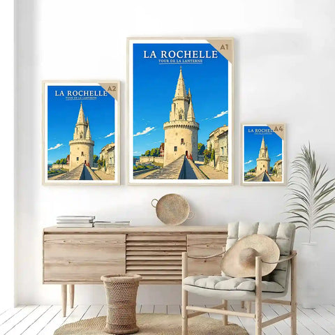 Affiche - La Rochelle - Tour de la Lanterne - affiche la rochelle