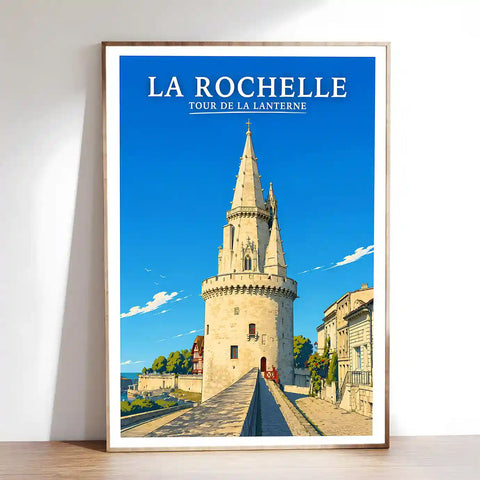 Affiche - La Rochelle - Tour de la Lanterne - affiche la rochelle