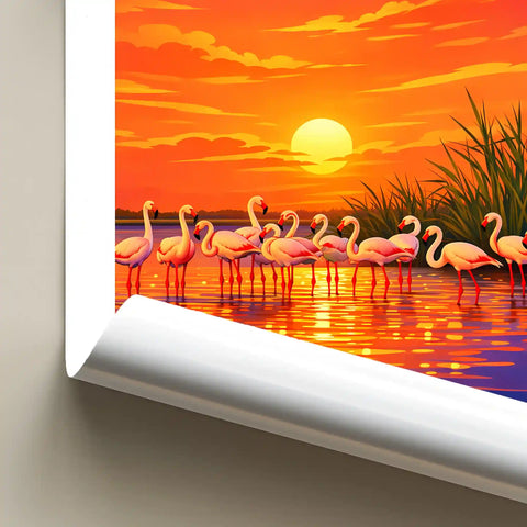 Affiche - La Camargue - Les Flamants Roses
