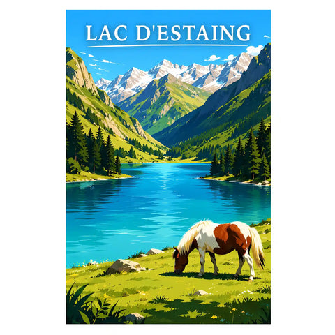 Affiche - Lac d'Estaing