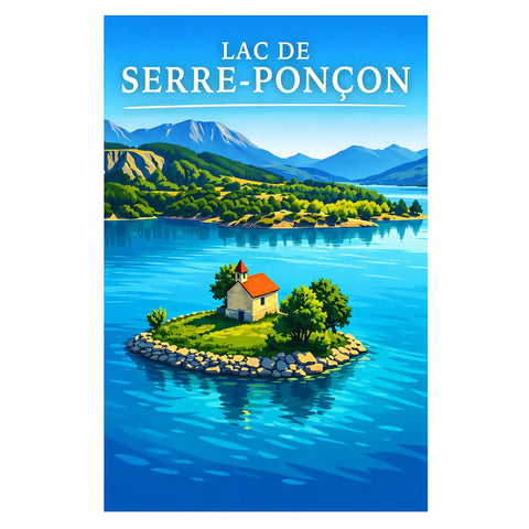 Affiche - Lac de Serre-Ponçon