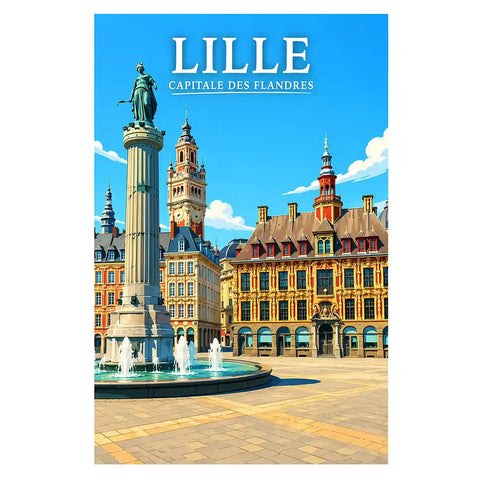 Affiche - Lille - Capitale des Flandres - affiche lille