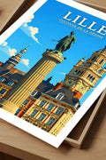 Affiche - Lille - Colonne de la Déesse - affiche lille