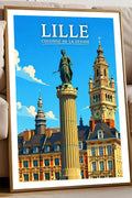 Affiche - Lille - Colonne de la Déesse - affiche lille