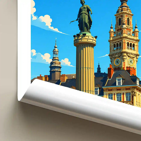 Affiche - Lille - Colonne de la Déesse - affiche lille