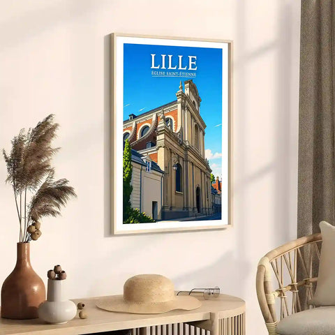 Affiche - Lille - Église Saint-Étienne - affiche lille