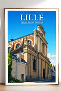 Affiche - Lille - Église Saint-Étienne - affiche lille