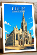 Affiche - Lille - Église Saint-Maurice - affiche lille