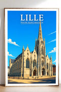 Affiche - Lille - Église Saint-Maurice - affiche lille