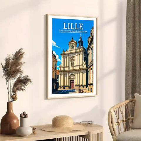 Affiche - Lille - Église Sainte-Marie-Madeleine - affiche lille