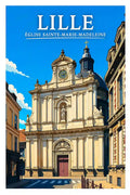 Affiche - Lille - Église Sainte-Marie-Madeleine - affiche lille