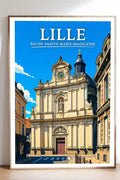 Affiche - Lille - Église Sainte-Marie-Madeleine - affiche lille