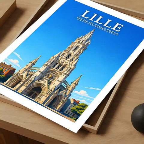 Affiche - Lille - Église du Sacré-Coeur - affiche lille