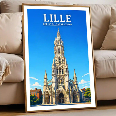 Affiche - Lille - Église du Sacré-Coeur - affiche lille
