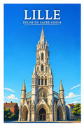 Affiche - Lille - Église du Sacré-Coeur - affiche lille